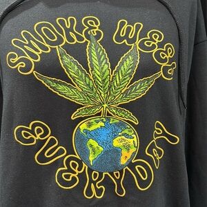 Return To Sender Cannabis Flower Hoodie, smoke weed every day logo, pouch pocket